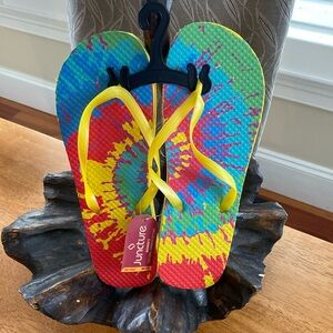 Tie Dye Women's Flip Flops NWT 7/8